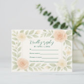 Budgetvriendelijke bloemencode QR Code RSVP-kaart RSVP Kaartje (Staand voorkant)