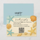 Budgetvriendelijke kustwacht QR-code RSVP-kaart RSVP Kaartje (Voorkant / Achterkant)