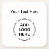 Budgetvriendelijke Logo Drink-kust Kartonnen Onderzetters (Voorkant)