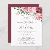 Budgetvriendelijke uitnodiging voor het bruiloft v (Voorkant / Achterkant)