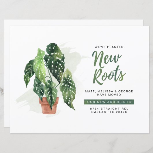 Budgetwijziging van aankondiging adreswijziging (Voorkant / Achterkant)