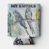 Budgie aquarel vogel schattig gemaakt in Australië Blikjeskoeler (Voorkant)