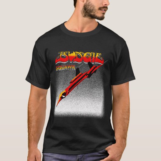 Budgie Band Squawk Album v2 T-shirt (Voorkant)