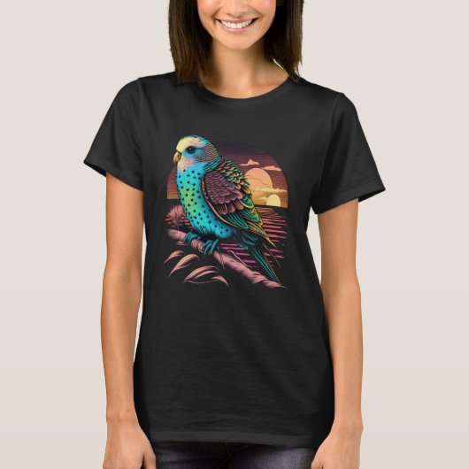 Budgie Beach Budgerigar Parakeet Bird Summer 2 T-shirt (Voorkant)