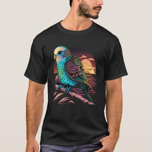 Budgie Beach Budgerigar Parakeet Bird Summer  2 T-shirt (Voorkant)