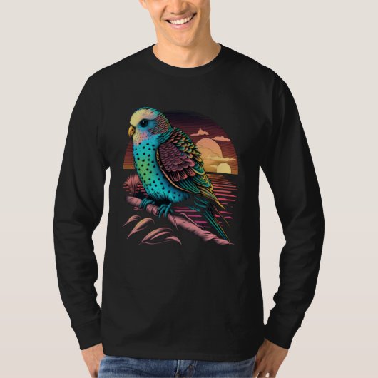Budgie Beach Budgerigar Parakeet Bird Summer  2 T-shirt (Voorkant)