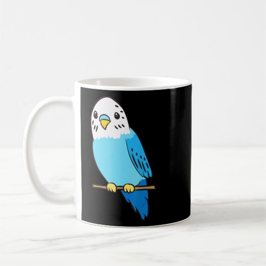Budgie Bird Parakeet Cute Parakeet Blue Koffiemok (Links)