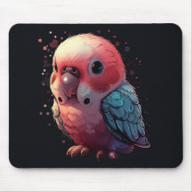 Budgie Bliss in Kawaii-stijl Mousepad