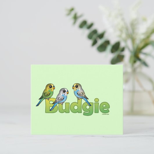 BUDGIE BRIEFKAART (Staand voorkant)