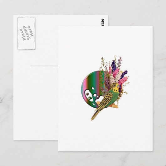 Budgie Briefkaart (Voorkant / Achterkant)