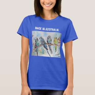 Budgie Budgerigar Bird Gemaakt in Australië T Shir T-shirt