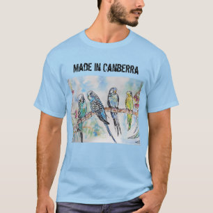 Budgie Budgerigar Bird gemaakt in Canberra T Shirt