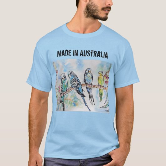 Budgie Budgerigar Bird in Australia T Shirt (Voorkant)