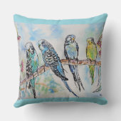 Budgie Budgerigar Bird Made In Australia T Shirt Kussen (Achterkant)