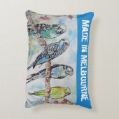 Budgie Budgerigar Bird Made In Melbourne Birds Accent Kussen (Achterkant (Verticaal))