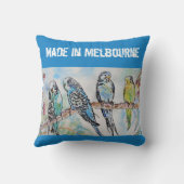Budgie Budgerigar Bird Made In Melbourne Birds Kussen (Achterkant)