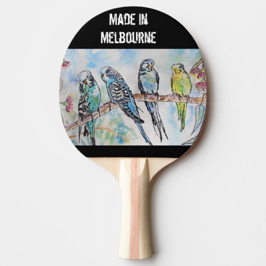 Budgie Budgerigar Bird Made In Melbourne Birds Tafeltennisbatje (Voorkant)
