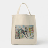 Budgie Budgerigar Bird Made In Melbourne Birds Tote Bag (Achterkant)