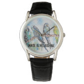Budgie Budgerigar Bird Made In Melbourne Mens Horloge (Voorkant)
