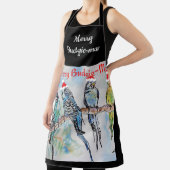 Budgie Budgerigar Christmas Merry Budgie-mas Schort (Insitu)