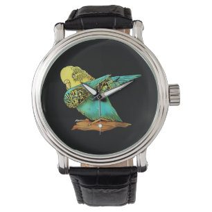 Budgie Budgerigar Dabbing Horloge