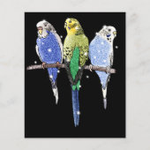 Budgie Budgerigar Glitter Flyer (Voorkant)