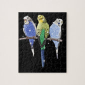 Budgie Budgerigar Glitter Legpuzzel (Verticaal)
