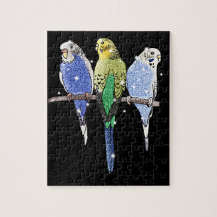 Budgie Budgerigar Glitter Legpuzzel