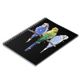 Budgie Budgerigar Glitter Notitieboek (Linkerzijde)