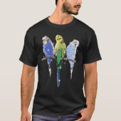 Budgie Budgerigar Glitter T-shirt (Voorkant)