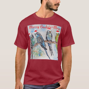 Budgie Budgerigar Kerst Merry Budgie-mas T-shirt