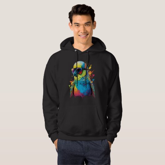 Budgie Budgerigar Parakeet Bird  4 Hoodie (Voorkant volledig)
