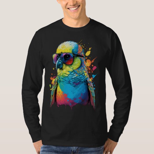 Budgie Budgerigar Parakeet Bird  4 T-shirt (Voorkant)