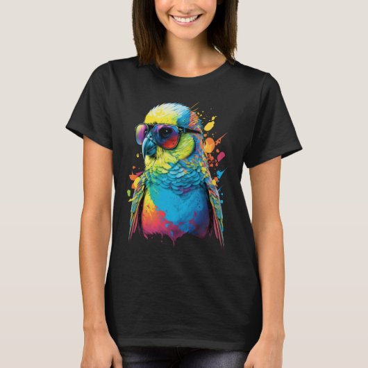 Budgie Budgerigar Parakeet Bird  4 T-shirt (Voorkant)