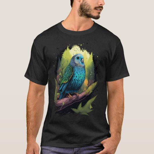 Budgie Budgerigar Parakeet Bird Nature Birdwatchin T-shirt (Voorkant)