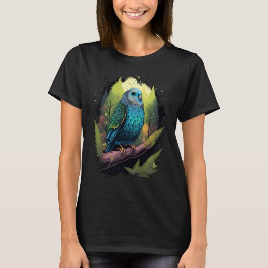 Budgie Budgerigar Parakeet Bird Nature Birdwatchin T-shirt (Voorkant)