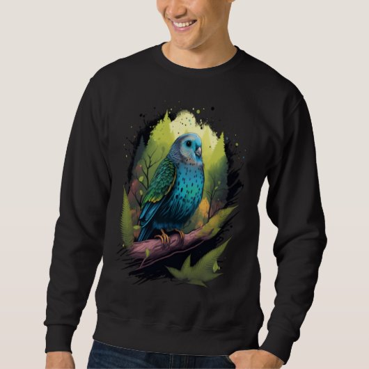 Budgie Budgerigar Parakeet Bird Nature Birdwatchin Trui (Voorkant)