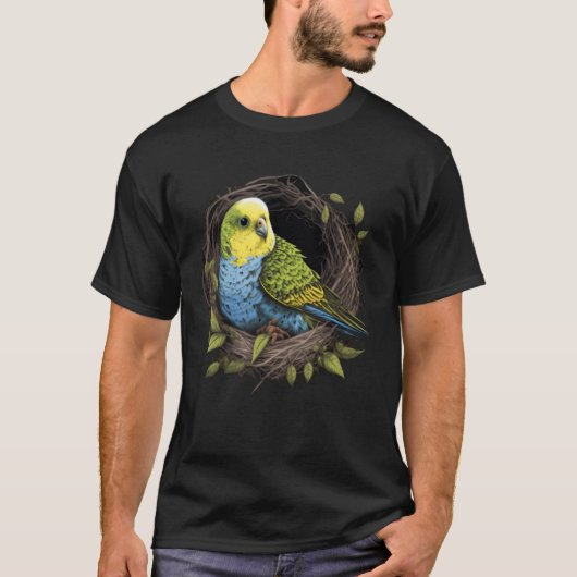 Budgie Budgerigar Parakeet Bird Nest  2 T-shirt (Voorkant)