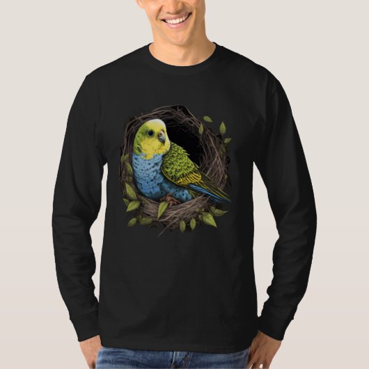 Budgie Budgerigar Parakeet Bird Nest  2 T-shirt (Voorkant)