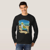 Budgie Budgerigar Parakeet Bird Ocean Beach Summer T-shirt (Voorkant volledig)