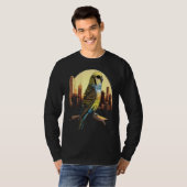 Budgie Budgerigar Parakeet City Skyline Parrot Bir T-shirt (Voorkant volledig)