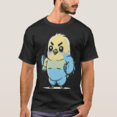 Budgie Budgerigar Parakeet Muscles Bodybuilder Gym T-shirt (Voorkant)