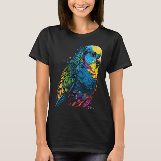 Budgie Budgerigar Parakeet Pet Bird Owner Pop  3 T-shirt (Voorkant)