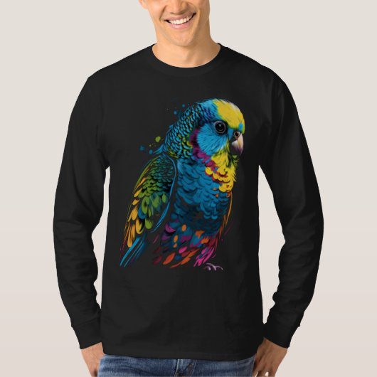 Budgie Budgerigar Parakeet Pet Bird Owner Pop 3 T-shirt (Voorkant)