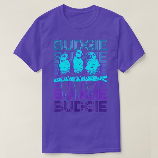 Budgie Budgerigar Parakeet Retro Gift T-shirt (Design voorkant)