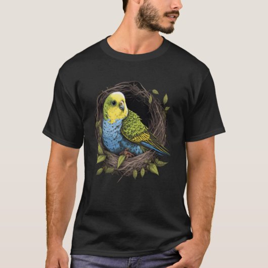 Budgie Budgerigar Parakeet Vogelnest 2 T-shirt (Voorkant)
