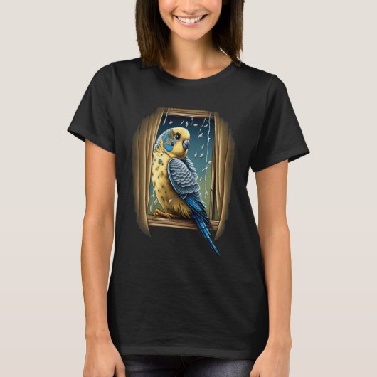 Budgie Budgerigar Paraket Vogelwaarneming T-shirt (Voorkant)