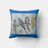 Budgie Budgerigar Vogel Gemaakt In Melbourne Kussen (Achterkant)