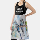 Budgie Budgerigar Vogel Gemaakt In Melbourne Schort (Insitu)