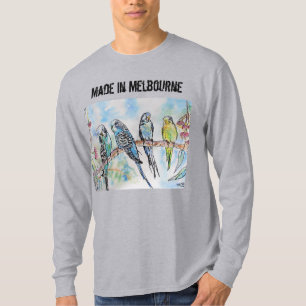 Budgie Budgerigar Vogel Gemaakt In Melbourne T Shi T-shirt